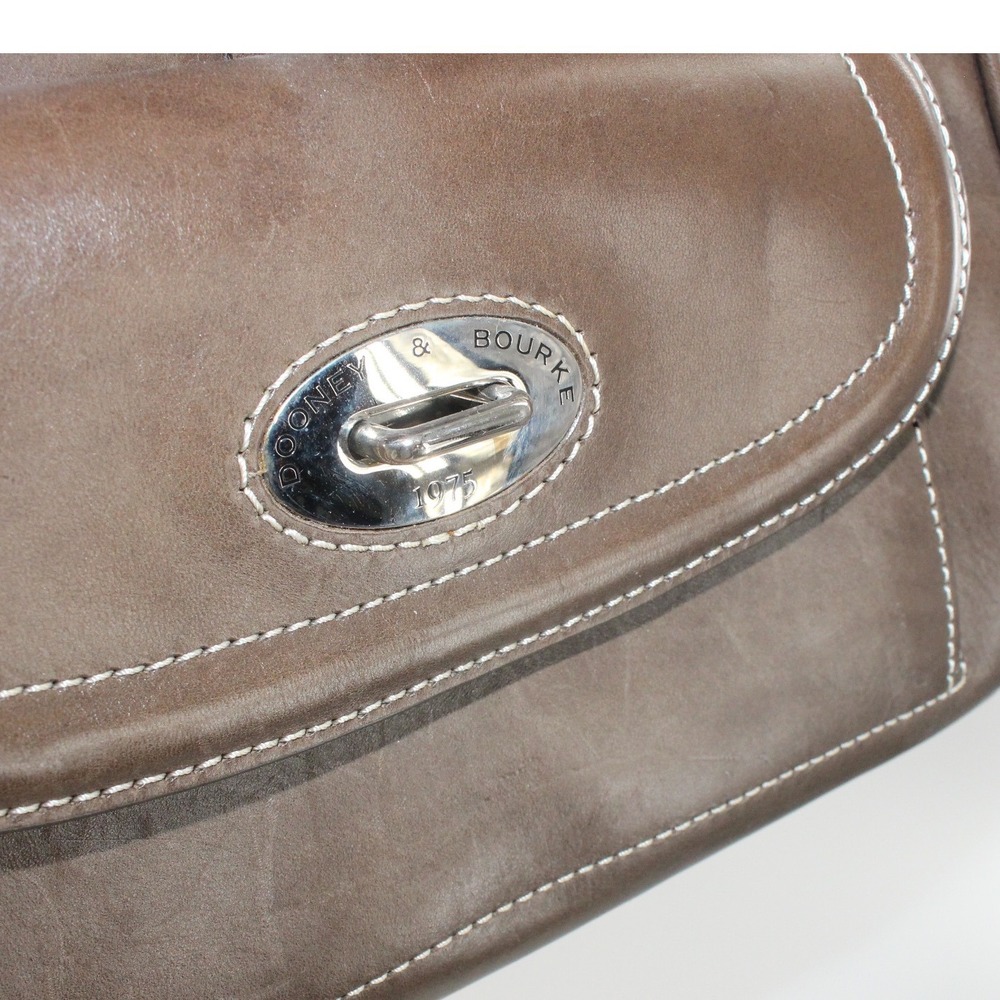 Dooney & Bourke Satchel Handbag Leather Crossbody Brown - Picture 11 of 16